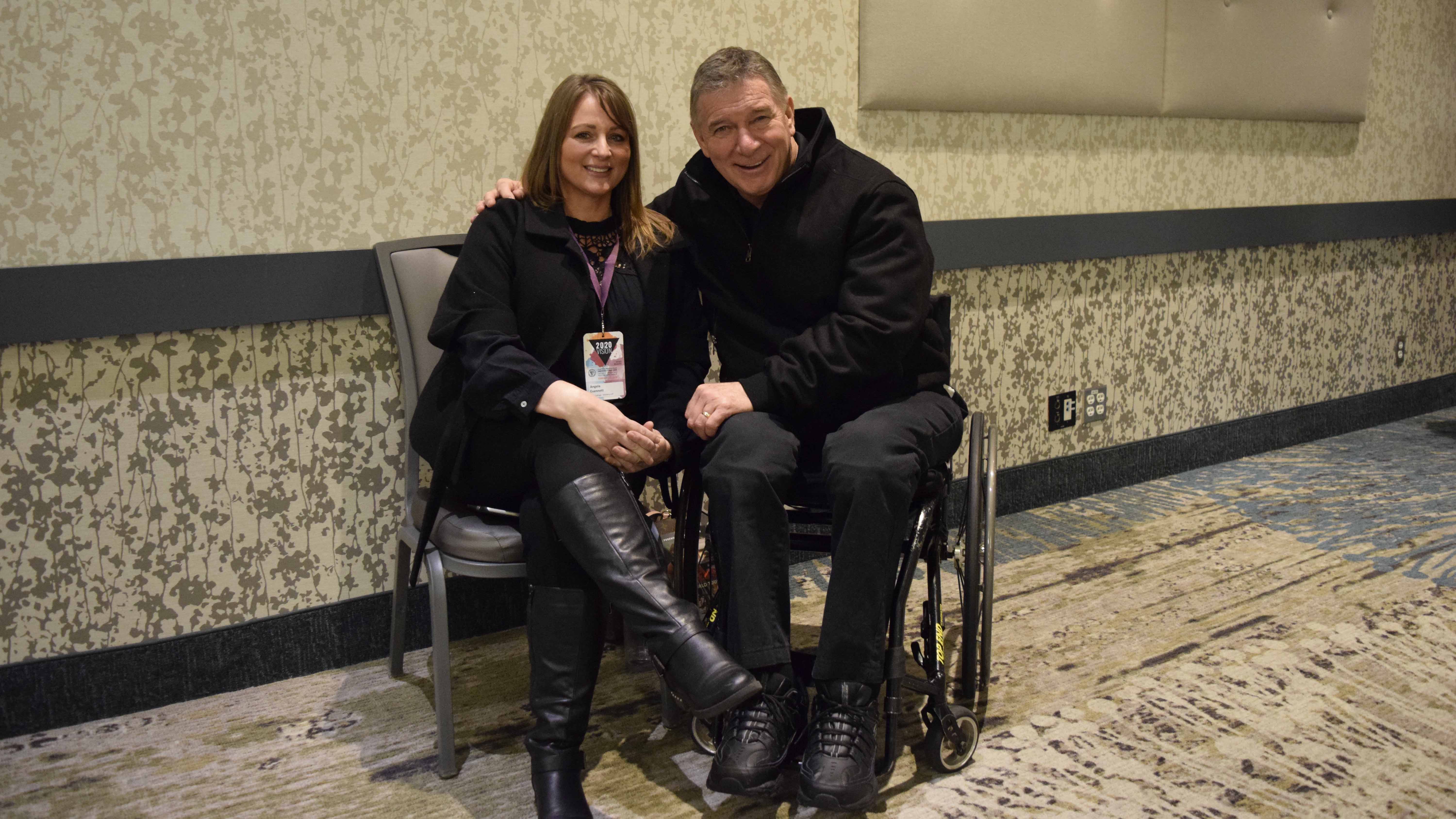 angela and rick hansen smiling