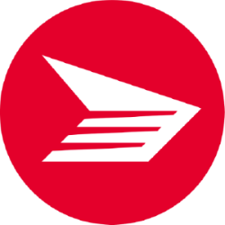 The Canada Post logo. It is red with a white symbol.