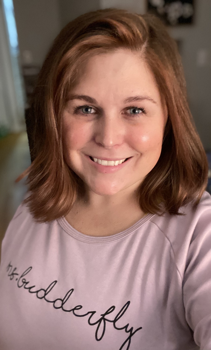 Woman wearing pink t shirt