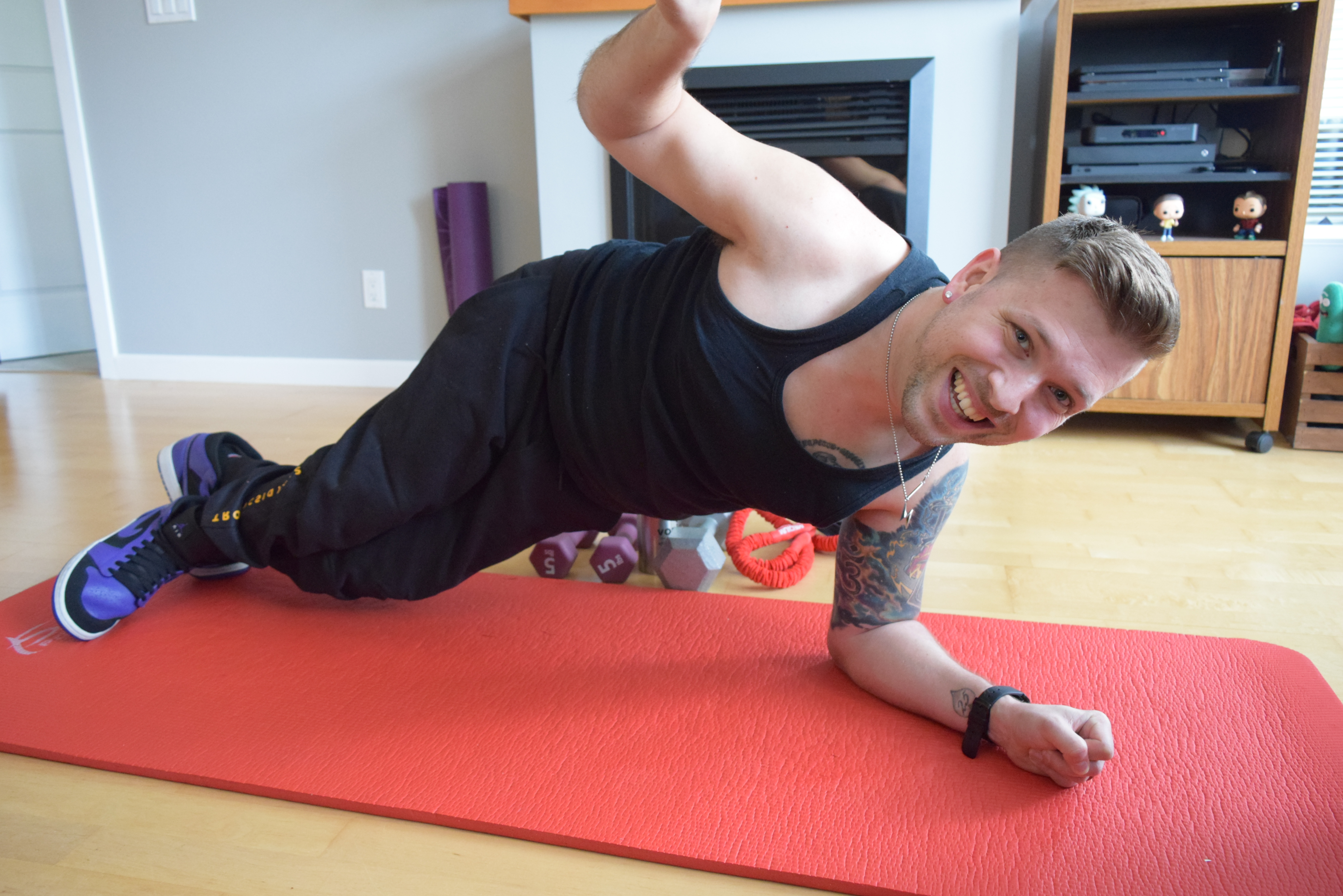 Marco on yoga mat