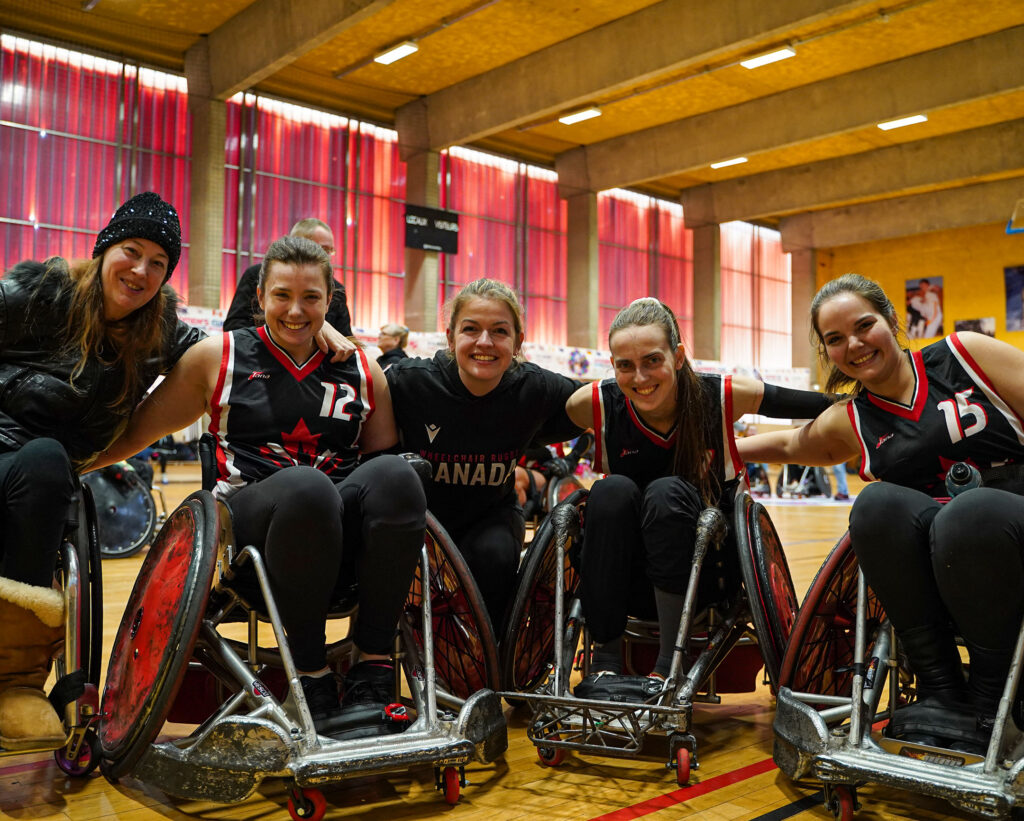 Teri (left) and the athletes she coached.