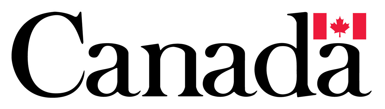 Canada logo with small maple leaf flag