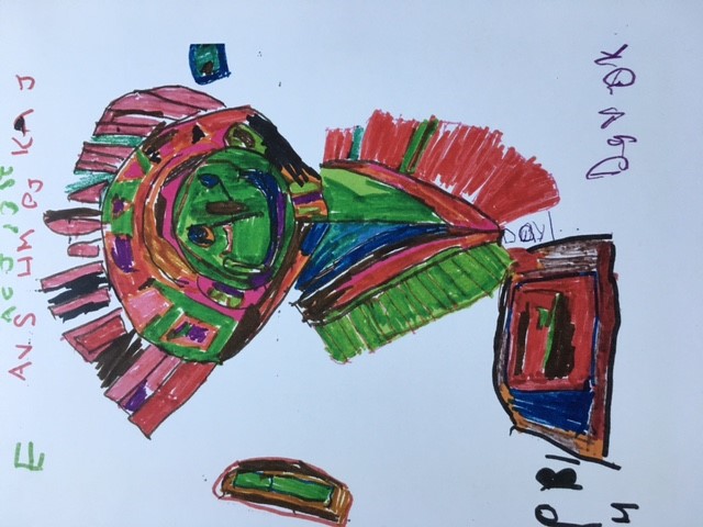 Daryl's colorful artwork inspired by his cultural heritage