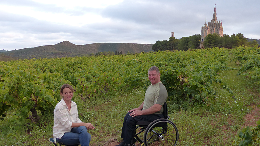 Rick and Ivana in a vineyard.