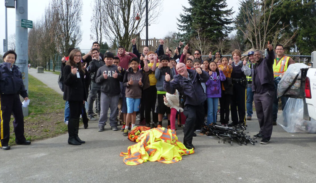 RCMP and youth participants happy and cheerful in RHF's new youth project