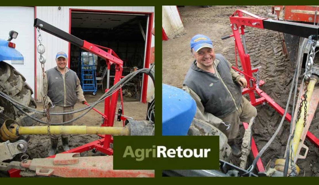 Yvan using machinery at AgriRetour after job injury