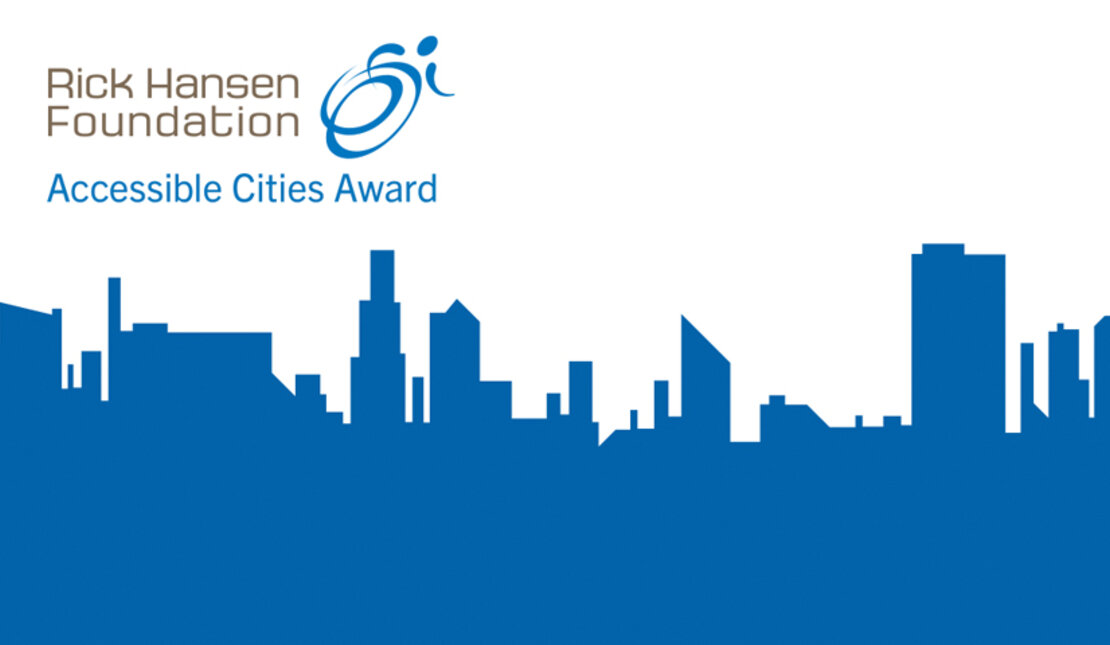 City skyline and text says: Accessible Cities Award