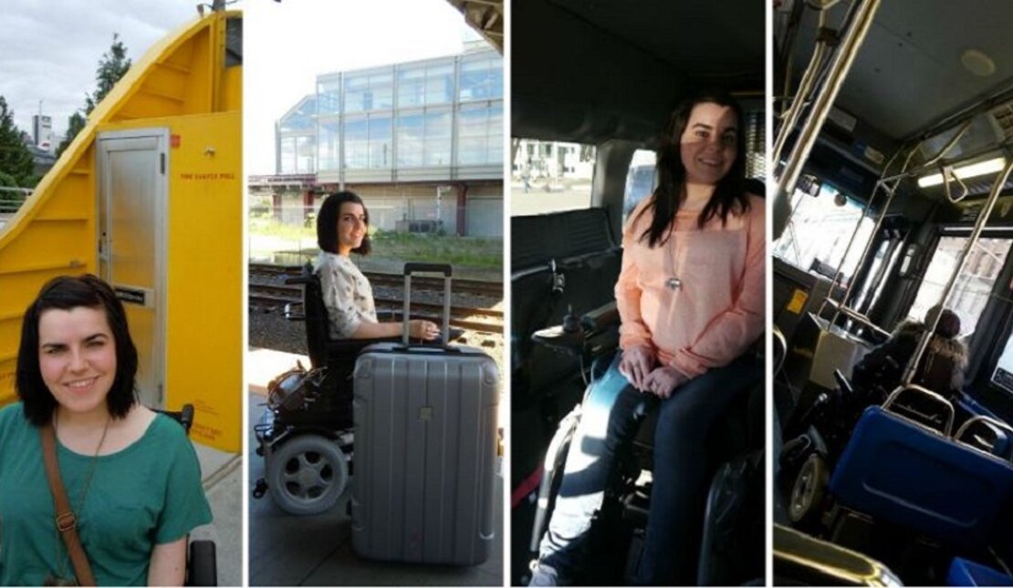 Wheelchair accessibility: On roof, railway, car, bus