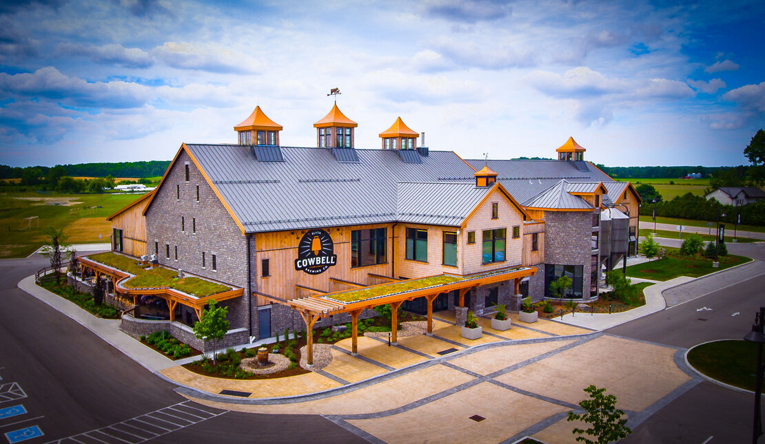 Exterior view of Cowbell Brewing Company