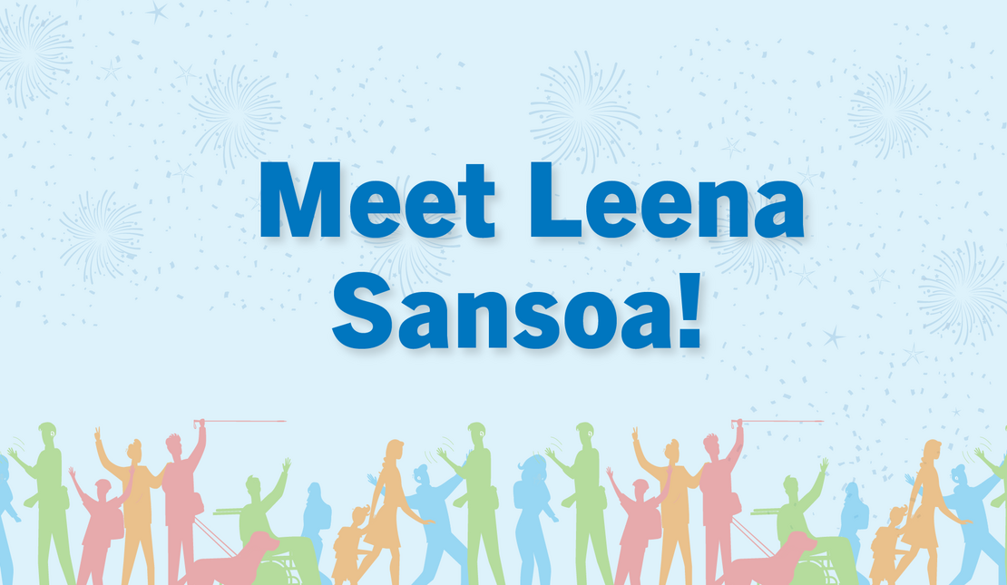 Rick Hansen Foundation School Program logo and a text that "Meet Leena Sansoa"