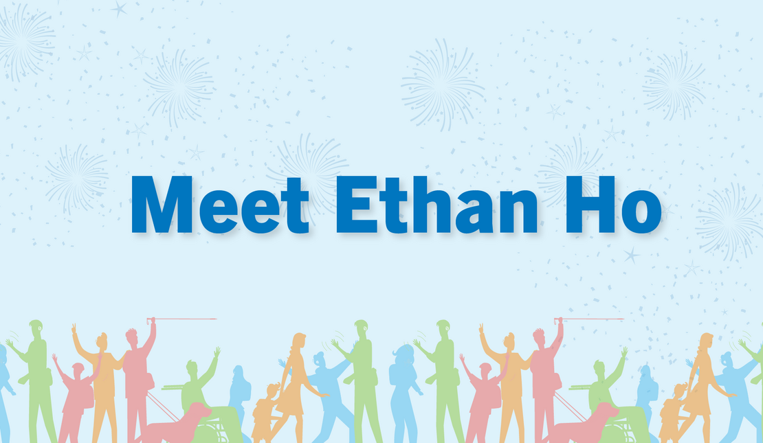 Rick Hansen Foundation School Program logo and a text that "Meet Ethan Ho"