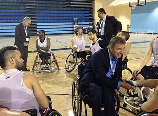 Rick Hansen at the Toronto Pan AM Sports Centre 