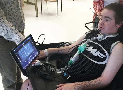 Trez Anderson uses his environmental control unit