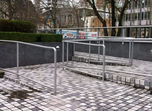 Ramp with sharp turns in the built envrionment