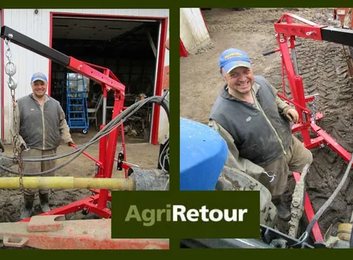Yvan using machinery at AgriRetour after job injury