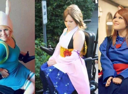 Misa wearing three costumes: Bunny, Mulan, Wolf inspired