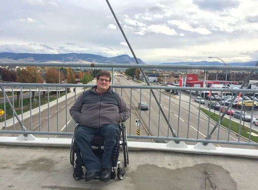 RHF Ambassador,  Jeff Bourne poses on an road overpass 