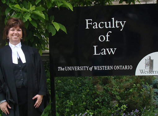 Lorin MacDonald at her law school graduation from the University of Western Ontario
