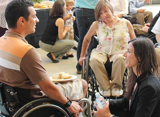 Kyle Gleni, Marika van Dommelen and Connie Savage chatting
