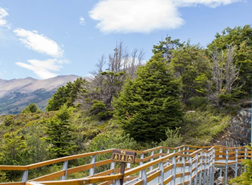 Accessible outdoor ramp route