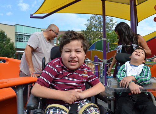 Children inclusion at accessible playground in built environment