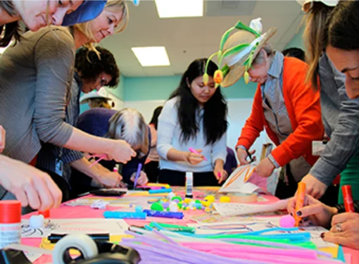 Rick Hansen Foundation staff makes art and crafts for easter celebration