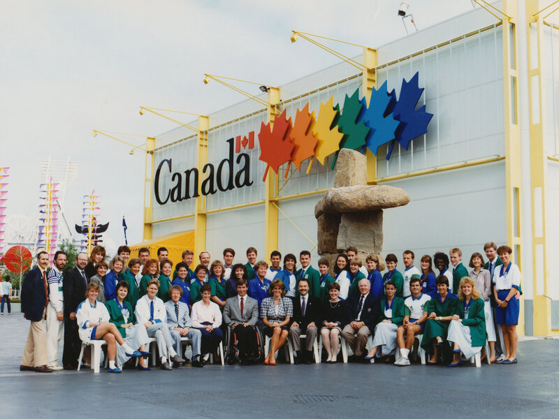 Rick Hansen and his team at Canada Expo