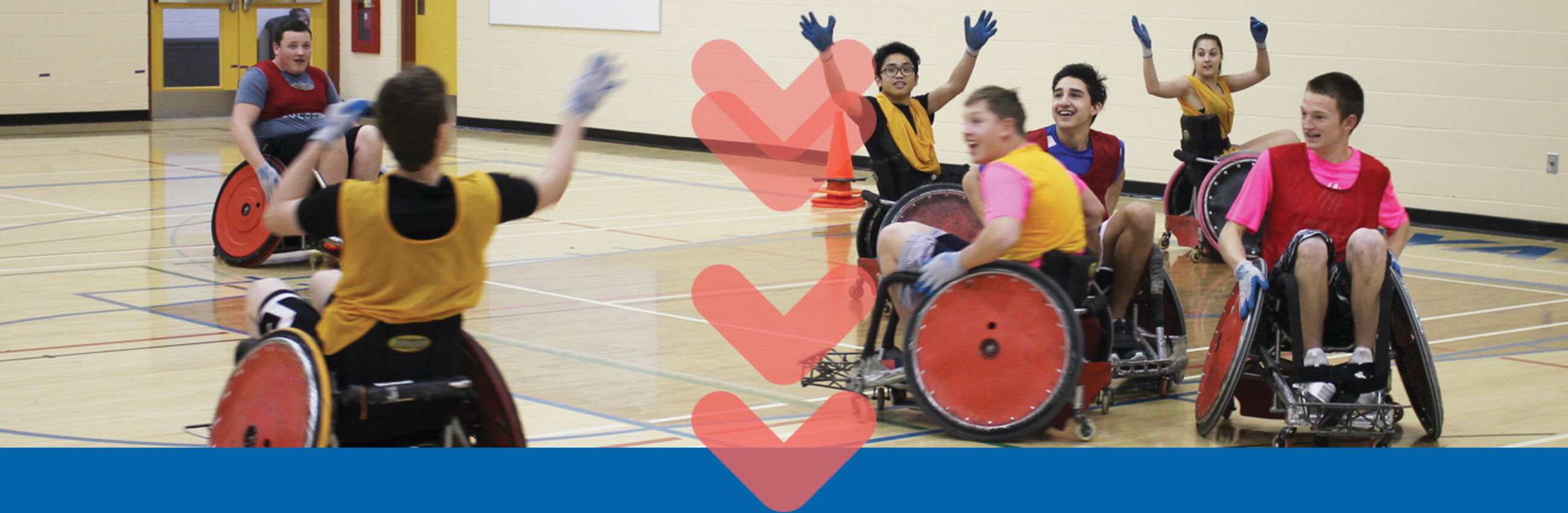 kids play wheelchair basketball