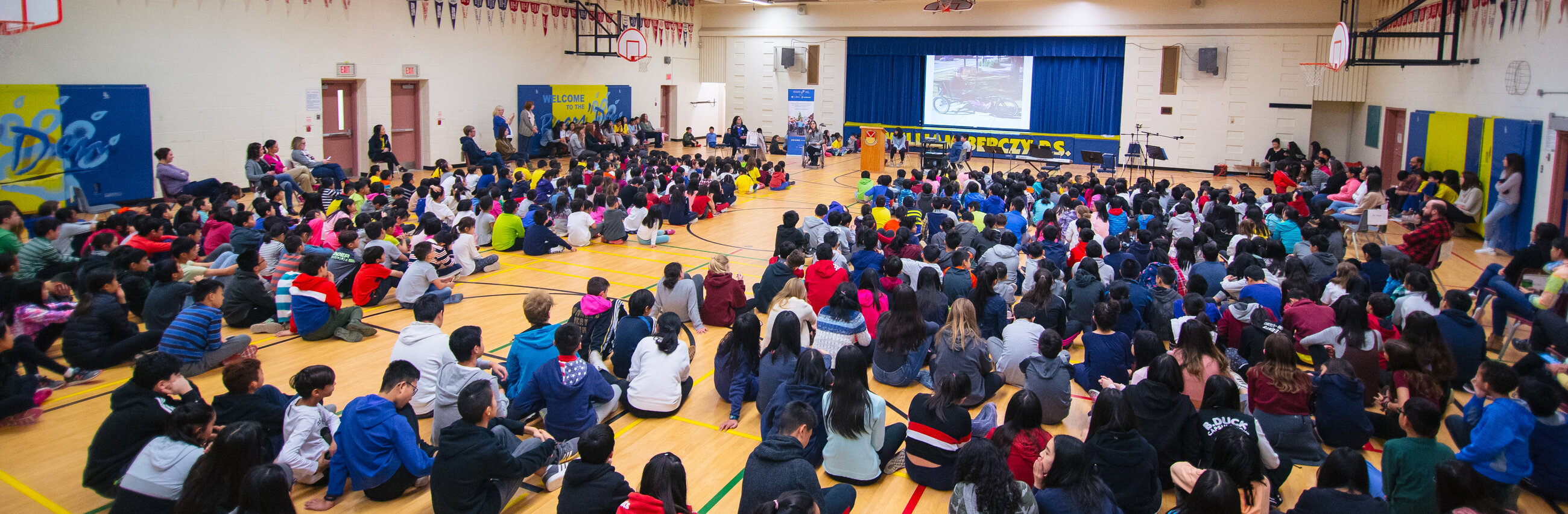 students in auditorium